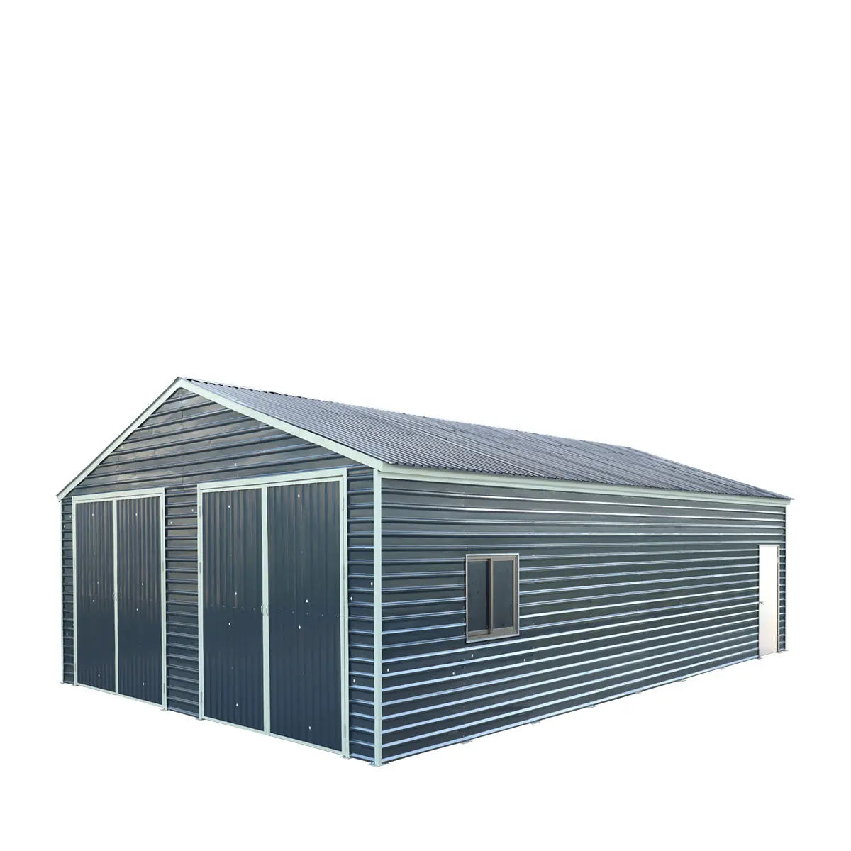 26’ X 40’ Metal Garage Shed, 9’ High Double Front Doors, 14’ Peak, 1040 Sq-Ft TMG-MS2640