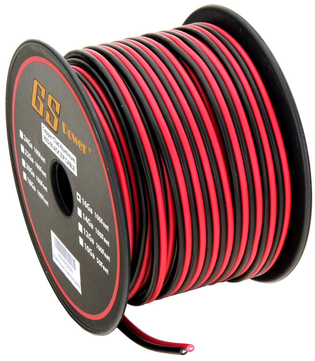 CCA 16 Gauge Wire Automotive 100Ft Red/100Ft Black Bonded, 16 AWG 12V Low Voltage, Speaker Electrical Wire Low Voltage Primary for Car Stereo Audio Trailer Harness Hookup Wiring LED DIY