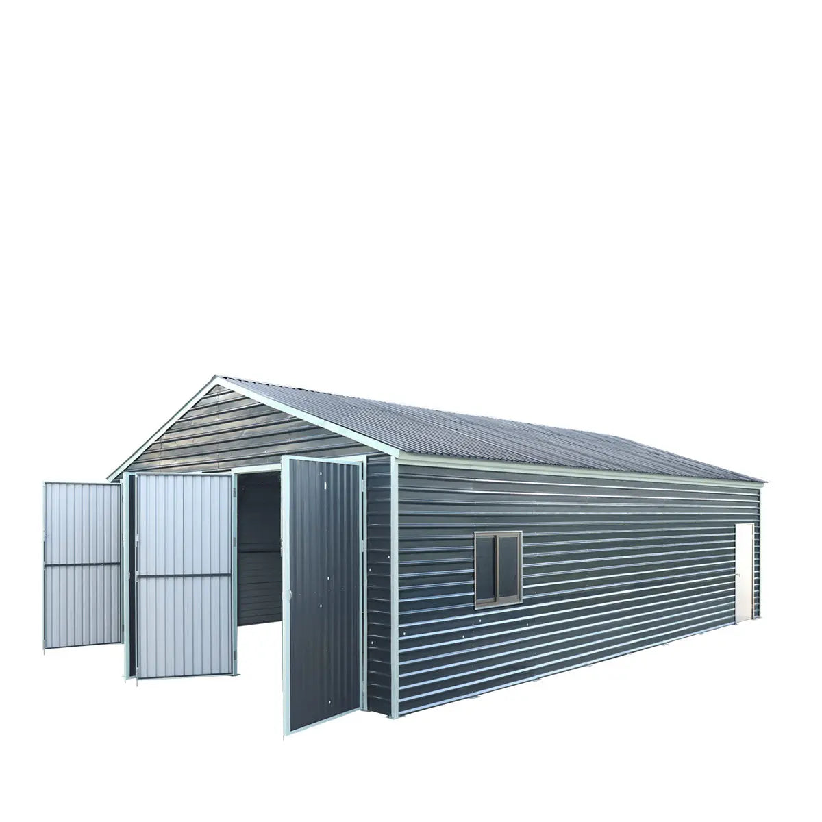 26’ X 40’ Metal Garage Shed, 9’ High Double Front Doors, 14’ Peak, 1040 Sq-Ft TMG-MS2640