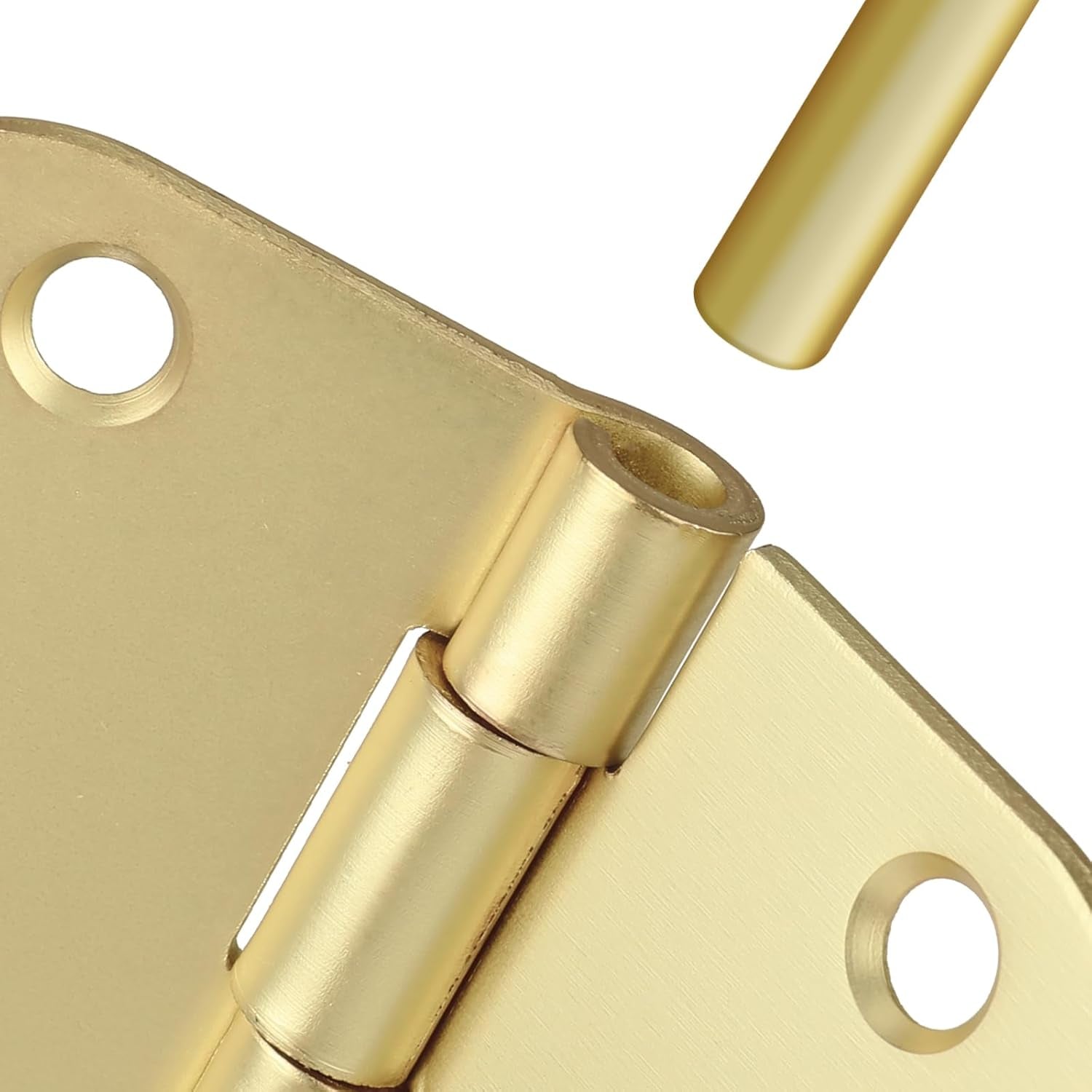 48 Pack Satin Brass Door Hinges 3.5 Inch Bifold Brushed Gold Interior Door Hinges with 5/8'' Radius Corner Removable Pin