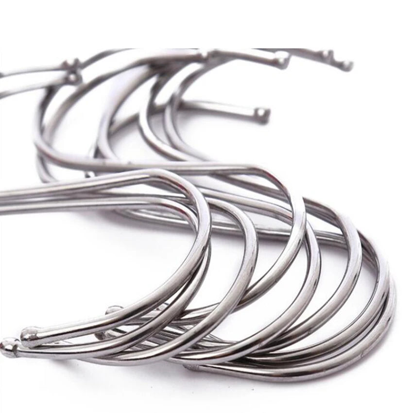 1Pc Stainless Steel Practical Hooks S Shape Kitchen Railing S Hanger Hook Clasp Holder Hooks for Hanging Clothes Handbag Hook